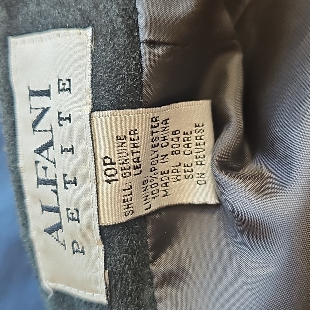 Alfani Black Suede Leather Skirt 10P - Picture 6 of 6